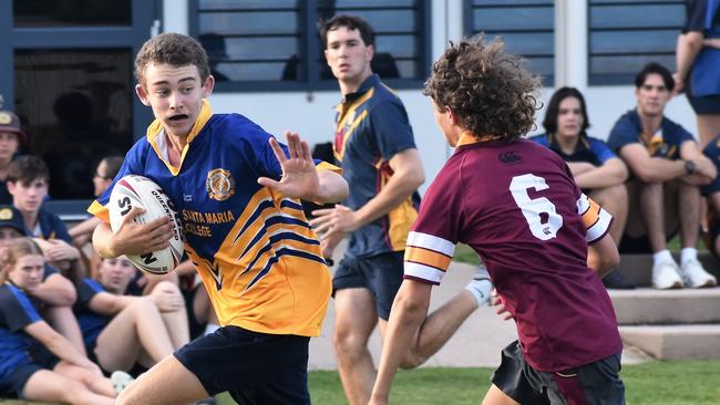 Best and fairest player of the tournament Brandon Hamilton-Kaurila. Photographs from the Will Murdoch Perpetual Shield. The annual U14 rugby league competition, in its second year, involved Gilroy Santa Maria College, Ingham State High School and St Teresa's Catholic College Abergowrie. Picture: Cameron Bates