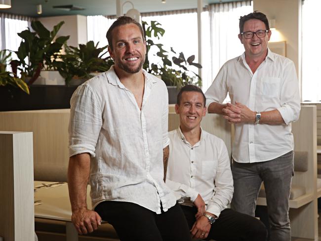 The Fernery general manager Adam George with creators Luke Heard and John Tully.