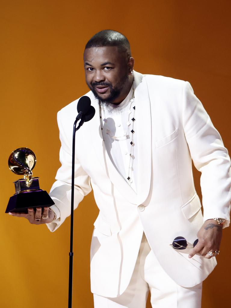 Accepting a Grammy in 2023. Picture: Getty