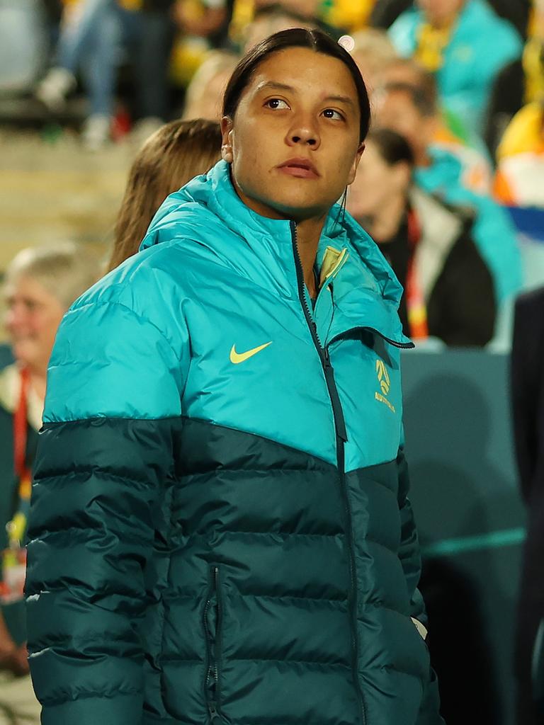 Sam Kerr is out for the first two games with injury. (Photo by Cameron Spencer/Getty Images)