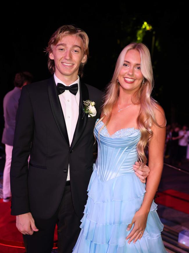 Lawson Lukin and Eadie Latsky at the Emmanuel College class of 2025 formal at HOTA for Gold Coast at Large. Picture, Portia Large.