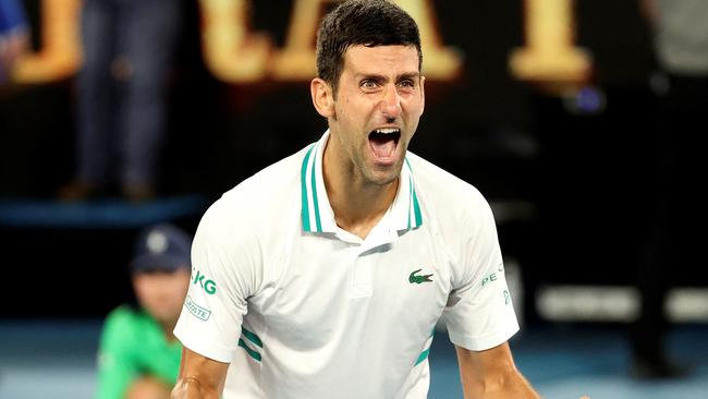 Novak Djokovic is still unvaccinated. Picture: AFP Images