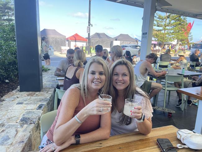 New Zealand tourists Elmarie Steenberg and Marle Swart before their holiday turned into a nightmare in the Sea World helicopter disaster. Picture: Supplied.