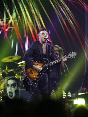 Robbie Williams kicks off the Australian leg of his Let Me Entertain You Tour at Perth Arena. PHOTO: MARIE NIRME