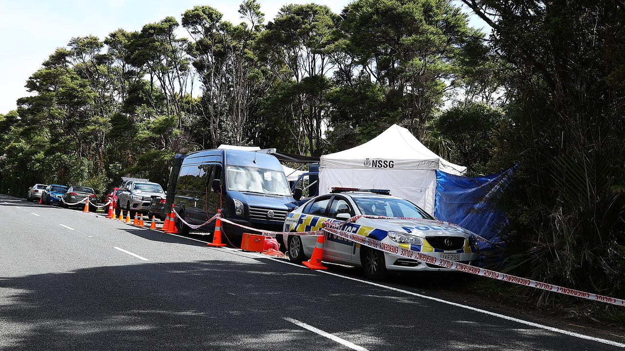 Police discovered, which is believed to be Ms Millane’s, yesterday. Picture: Hannah Peters/Getty Images