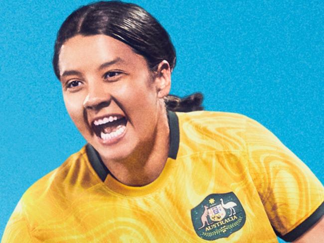 Matildas' playing kits for the Women's World Cup. Sam Kerr. Picture: Supplied