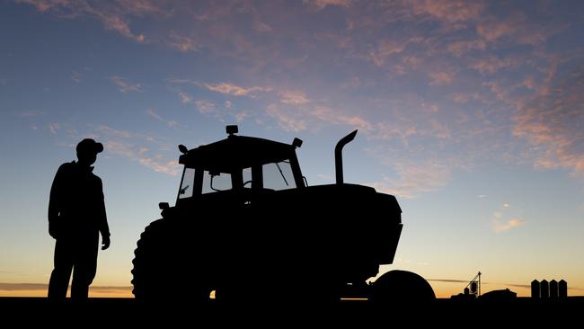 Generic farmer in a paddock with tractor