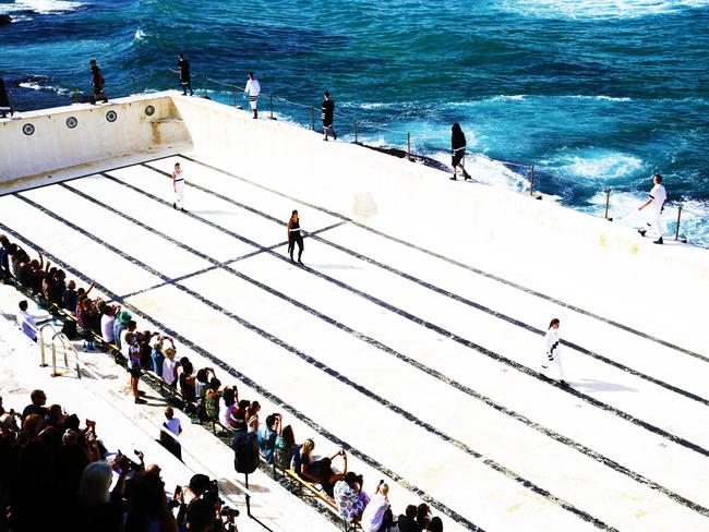 Maurice Terzini parade part of Mercedes-Benz Fashion Week Australia at Icebergs, Bondi. Picture: Jonathan Ng