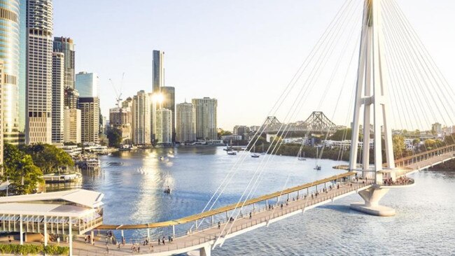 How the Kangaroo Point green bridge will look.