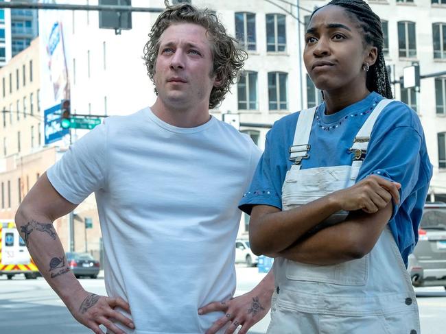 Jeremy Allen White and Ayo Edebiri in The Bear. Picture: FX