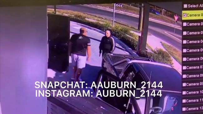 CCTV footage captured of the alleged incident at the North St Marys McDonald’s drive through. Mansour Mansour is pictured right. Picture: Supplied