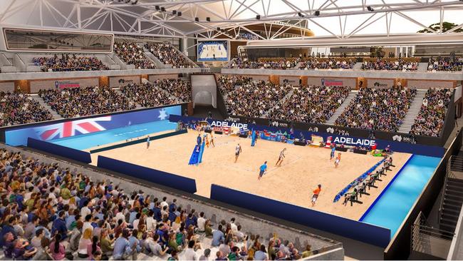 A close-up of one of the competition courts at The Drive. Picture: Supplied/Adelaide 2025