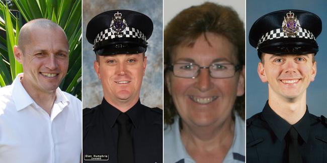 Senior Constable Kevin King, Constable Glen Humphris, Leading Senior Constable Lynette Taylor and Constable Joshua Prestney.