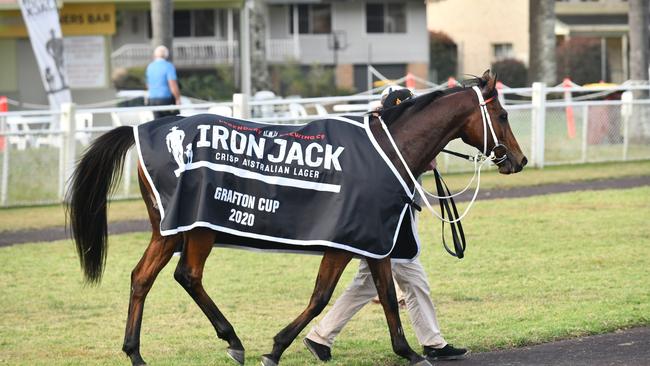 Jason Collett rode Kris Lees trained Sixties Groove to victory the $200,000 Iron Jack Grafton Cup (2350m) at Clarence River Jockey Club on Thursday, 9th July, 2020.