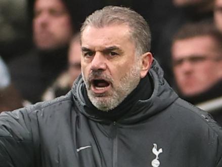 LONDON, ENGLAND - JANUARY 26: Ange Postecoglou, Manager of Tottenham Hotspur during the Premier League match between Tottenham Hotspur FC and Leicester City FC at Tottenham Hotspur Stadium on January 26, 2025 in London, England. (Photo by Alex Pantling/Getty Images)