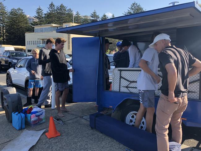 Sutherland Shire police are investigating after a valuable trailer belonging to Cronulla Christian Surfers was stolen from Kingsway Church in Caringbah by an unknown person. Picture: Supplied (Dave Standen, Kingsway Church)