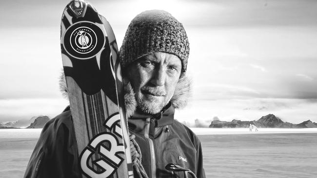 Gold Coast adventurer Geoff Wilson will attempt an unassisted crossing of Greenland - and check out those polar bears in the background.