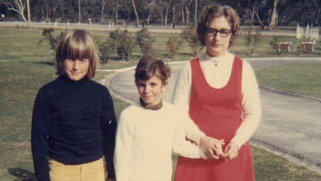 Jane Rosengrave, centre, aged seven years old at Pleasant Creek Training Centre in Stawell not long after a male staff member at the Centre started sexually abusing her.