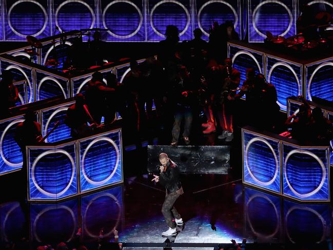 Justin Timberlake performs during the Pepsi Super Bowl LII Halftime Show at U.S. Bank Stadium on February 4, 2018 in Minneapolis, Minnesota. Picture: Getty Images