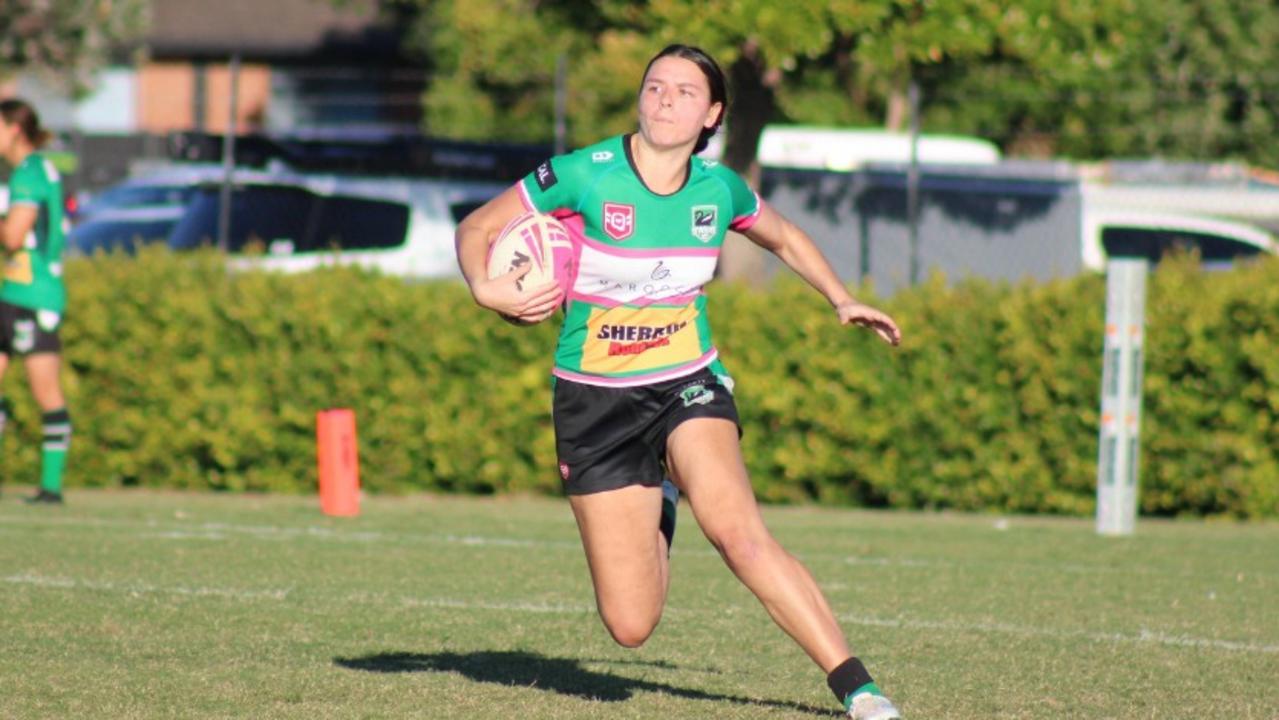 Maroochydore Swans female player Georgia Bartlett in action. Picture: Tegan Schefe Photography.