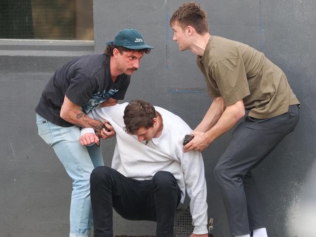 EXC Western Bulldogs players, including Marcus Bontempelli, Jamarra Ugle-Hagan and Mitch Wallis, are seen having their Mad Monday celebrations at a local pub in Melbourne's west. Players were seen drinking and cheering with Zaine Cordy looking worse for wear towards the end of the afternoon. Zaine was sitting out the front of the pub before having to be carried out to a waiting car by teammates Tom Liberatore and Josh DunkleyEXCLUSIVE5 September 2022ÃÂ©MEDIA-MODE.COM