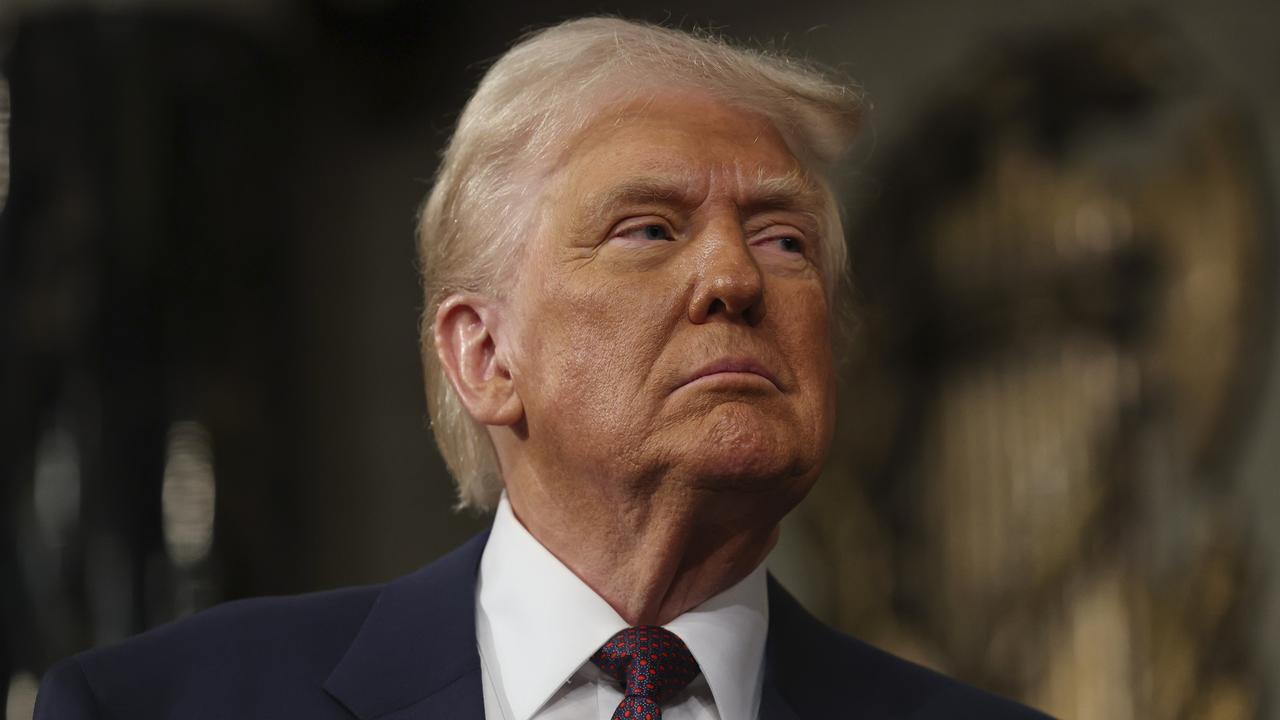 Stock markets around the world have fallen after US President Donald Trump refused to rule out a recession or more inflation amid his escalating international trade war. Picture: AP