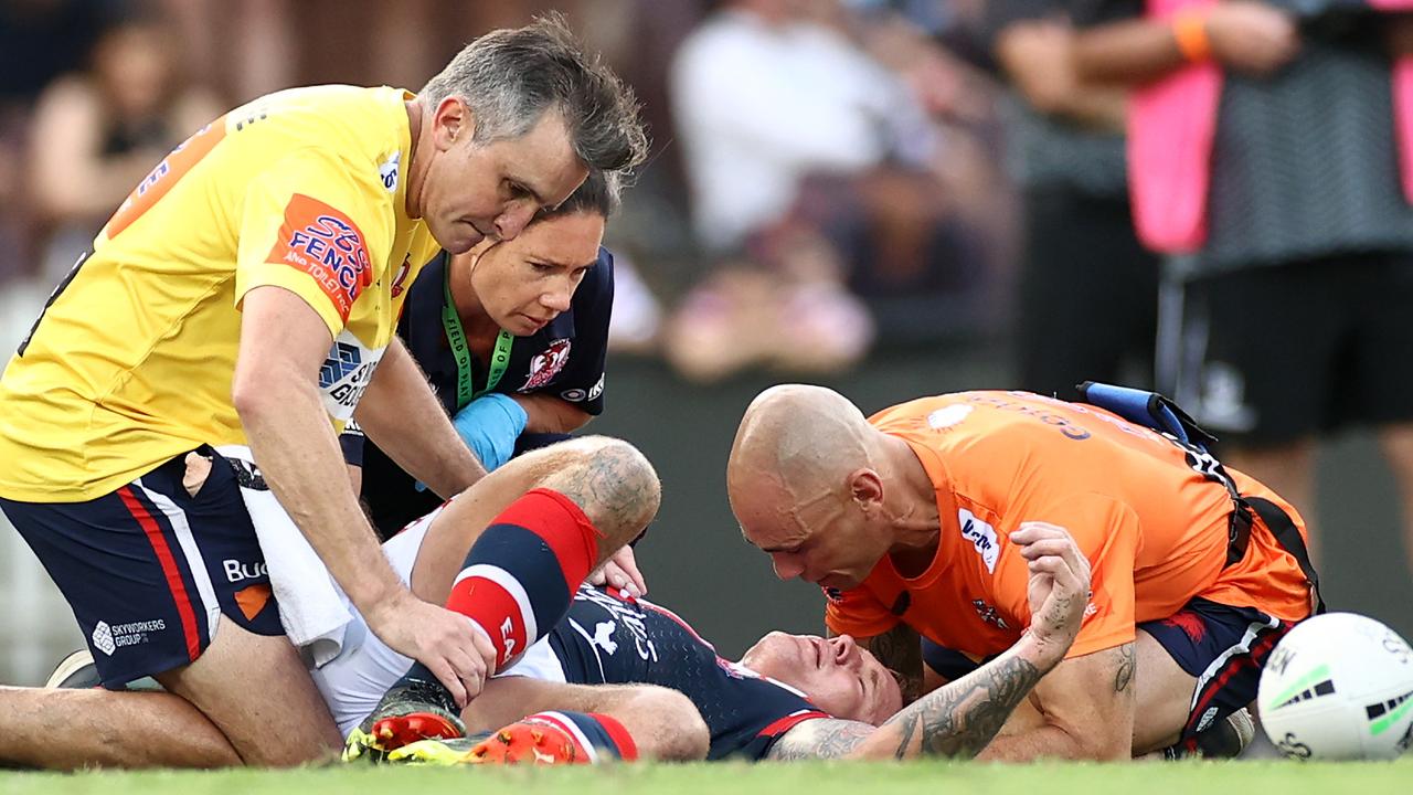 There was concern for Roosters hooker Jake Friend after suffering a head knock last weekend. Picture: Cameron Spencer/Getty Images