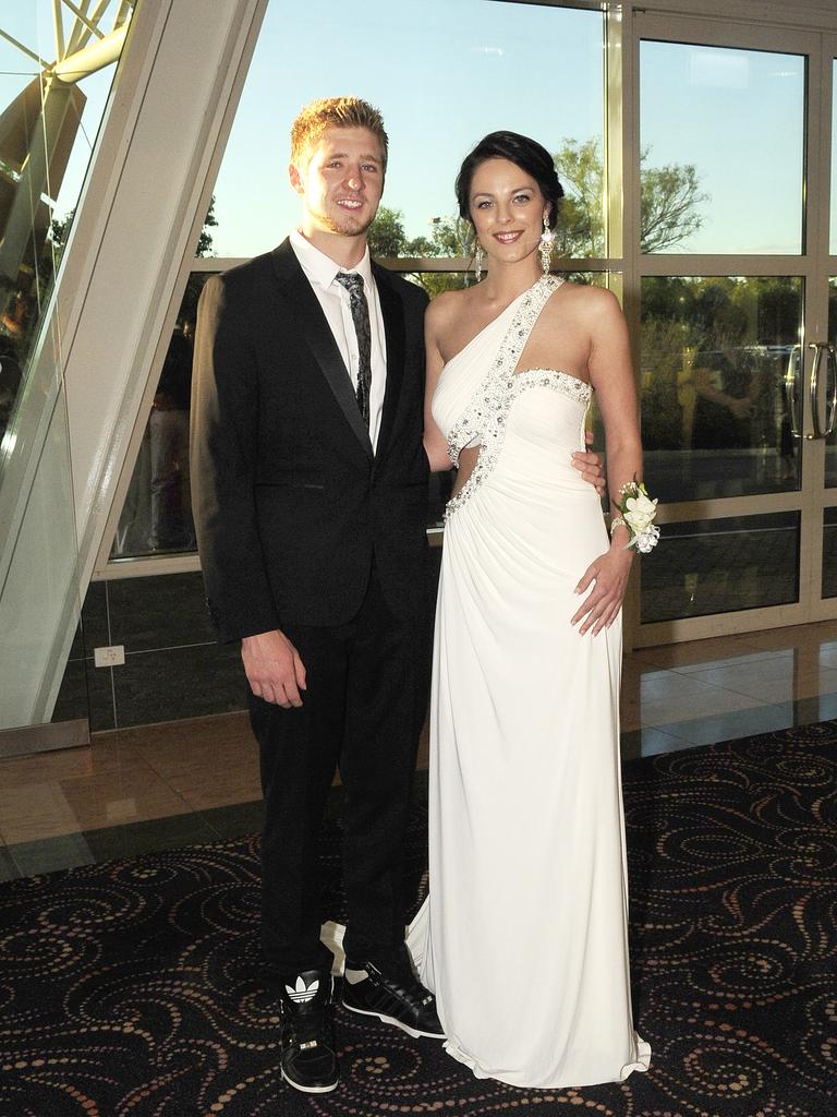 Blake Debney and Leah Nethery at the 2014 Centralian Senior College College formal. Picture: JUSTIN BRIERTY / NT NEWS