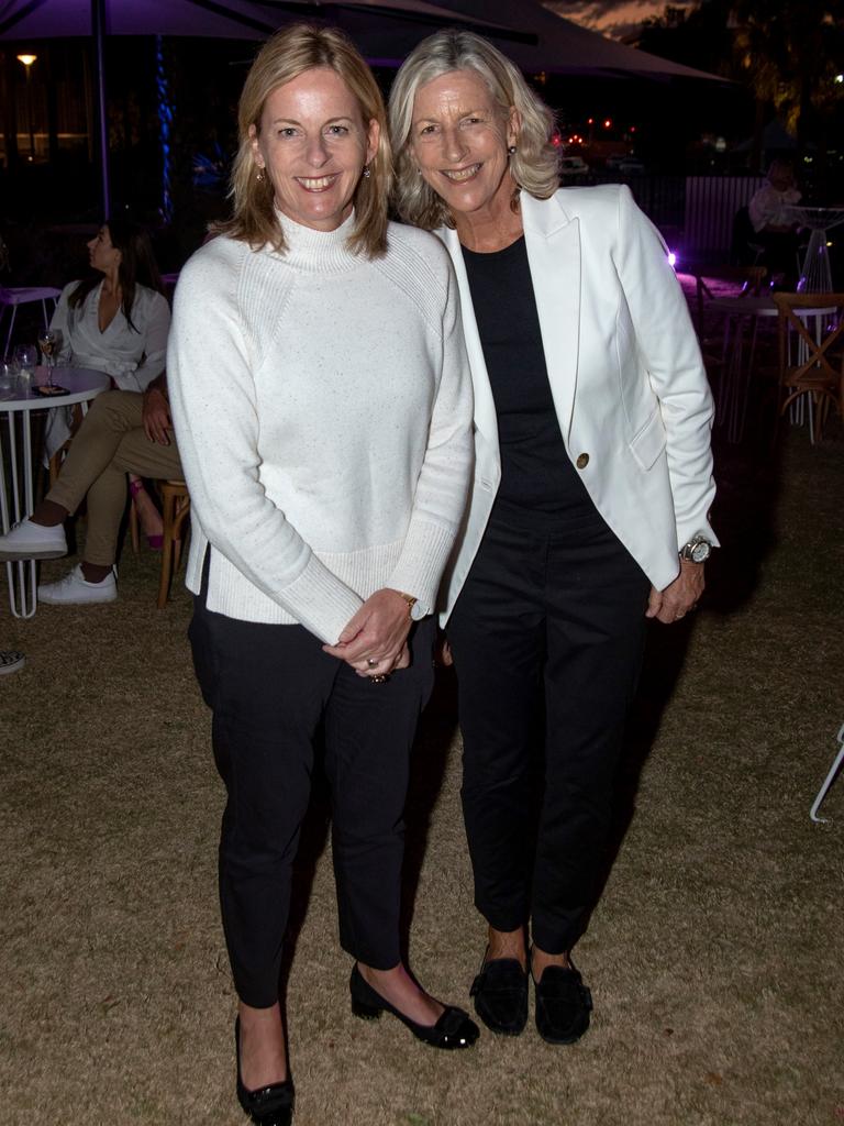 Angie Bell and Ros Franklin attend the launch of GAIA at HOTA. Picture: Andrew Meadowcroft.