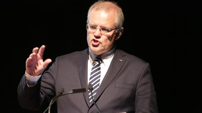 Prime Minister Scott Morrison spoke about how he’ll drive the economy to fuel city building and seek to manage population growth. Picture: Christian Gilles