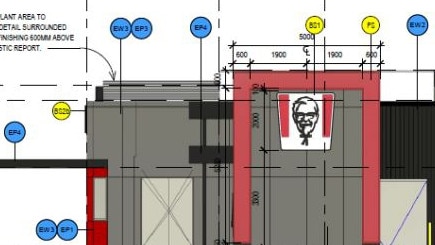 Design plans for the proposed KFC. Picture: Liverpool Council
