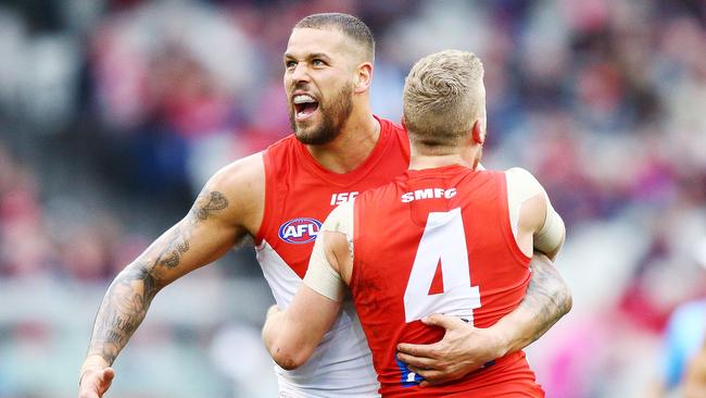 Lance Franklin and Dan Hannebery were among Sydney’s best. Picture: Getty Images