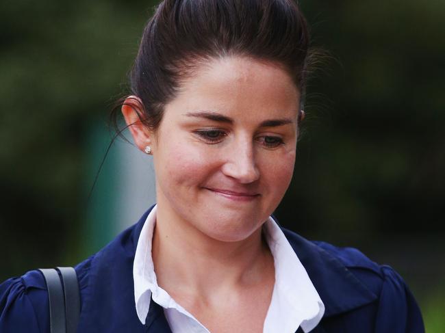 MELBOURNE, AUSTRALIA - JUNE 29:  Jockey Michelle Payne arrives ahead of a hearing into her alleged positive test for banned substance on June 29, 2017 in Melbourne, Australia.  (Photo by Michael Dodge/Getty Images)