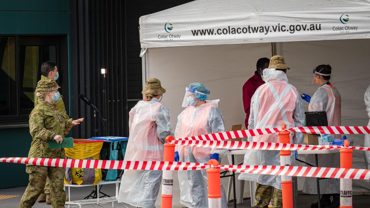 The ADF has been helping with coronavirus testing in the Colac Otway Shire. Picture: Jason Edwards