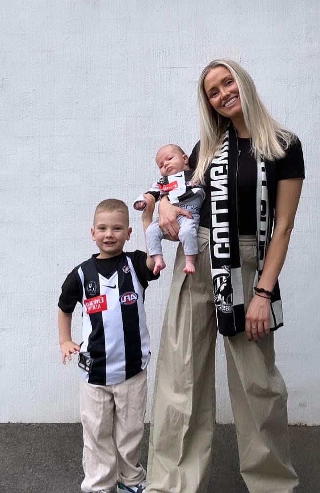 The Howe’s welcomed their second son Saxon 10 weeks ago. Picture: Supplied