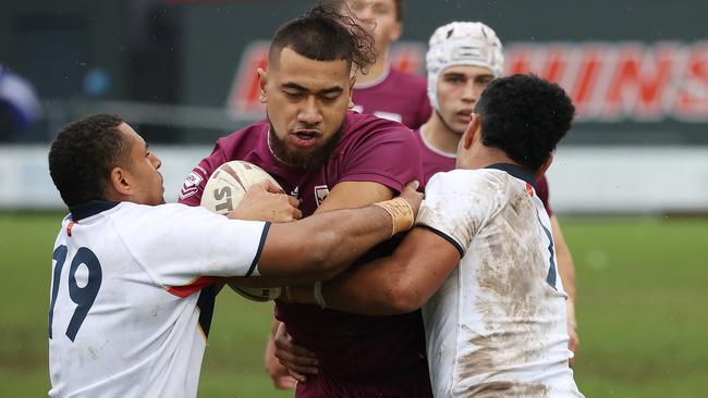 Immanuel Kalekale, ASSRL National Semi-finals, QLD vs NSW CIS (18), Redcliffe. Picture: Liam Kidston