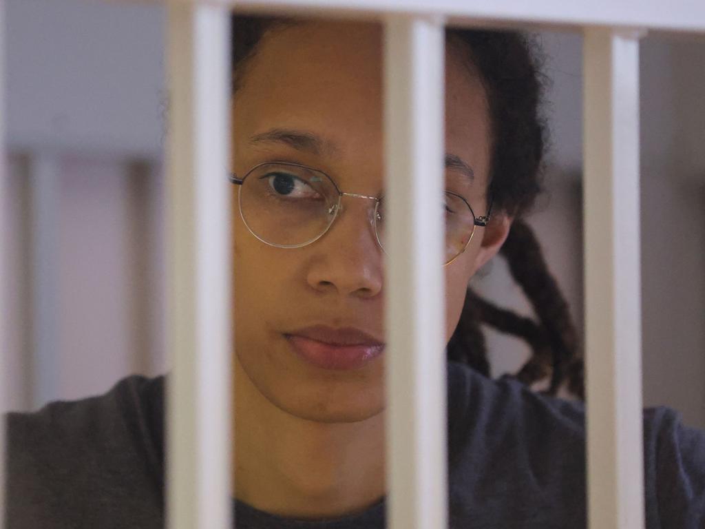 Brittney Griner has been jailed for nine years in Russia. Picture: AFP