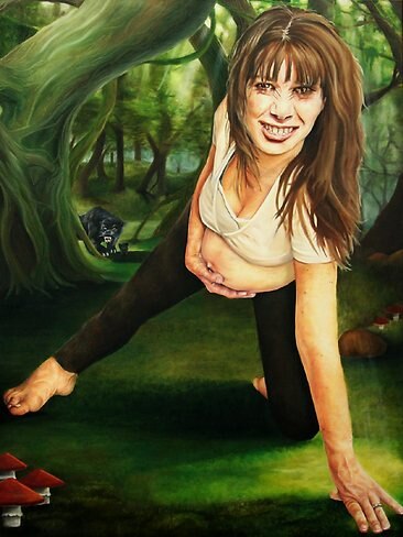 <p><em>Don't Mess With the Pregnant Lady</em>; oil on canvas, by Shantelle Perry, of Burnie.</p>