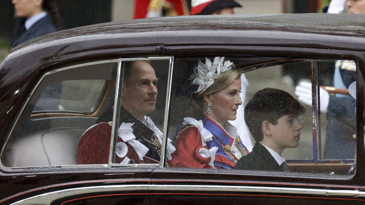 Prince Edward, Duke of Edinburgh, Sophie, Duchess of Edinburgh and James Mountbatten-Windsor, Earl of Wessex. Picture: Jeff J Mitchell/Getty Images