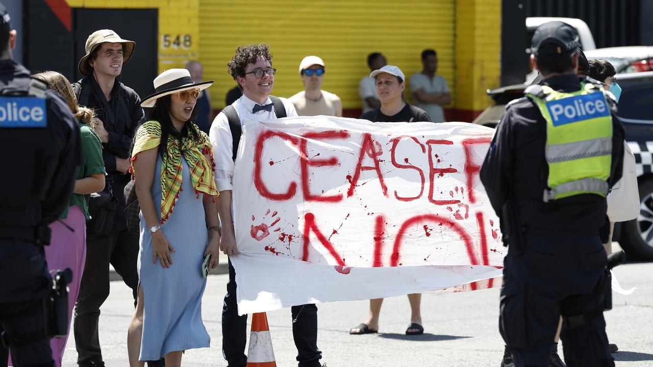 Police confirmed some protesters were sprayed and arrested. Picture: AAP Image/Con Chronis