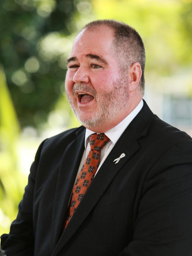 Queensland Teachers Union President Kevin Bates. Picture: Claudia Baxter