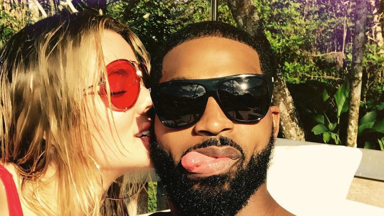 Khloe Kardashian and Tristan Thompson in happier times. Picture: Instagram