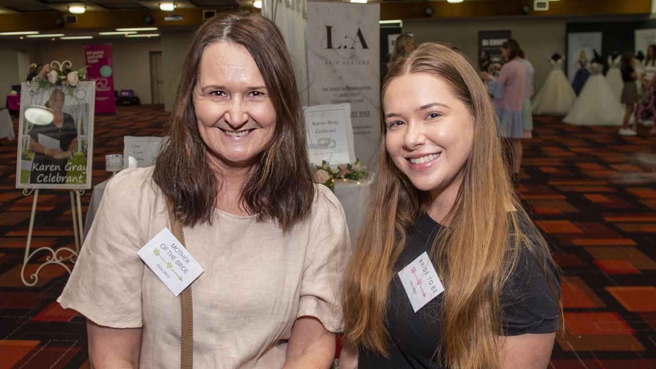 Therese Beetson and her daughter Dominica Beetson. Ideal Bride Toowoomba Wedding Expo. Sunday, November 27, 2022. Picture: Nev Madsen.