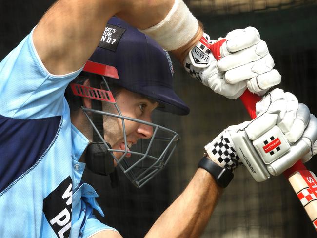 Kurtis Patterson during NSW Blues training ahead of their upcoming Sheffield Shield match. Picture. Phil Hillyard