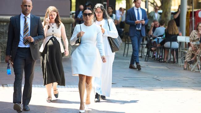 Antoinette Lattouf arriving at Federal Court. The court has heard how ABC chiefs were bombarded with complaints about Ms Lattouf’s appointmen. Picture: NewsWire / Flavio Brancaleone