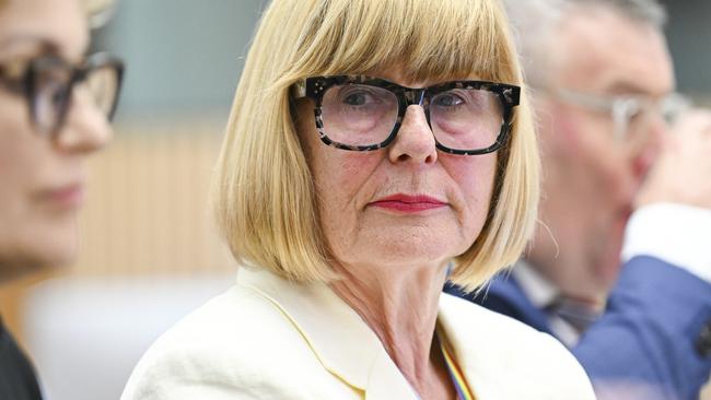 Fair Work Ombudsman Anna Booth appears at the Employment and Workplace Relations 2024-25 Budget estimates at Parliament House in Canberra. Picture: NewsWire / Martin Ollman