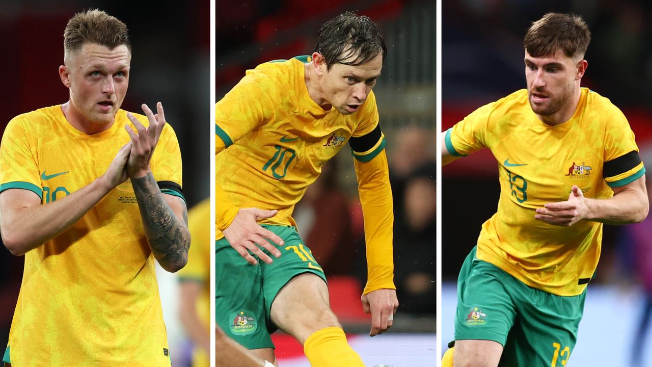 The Socceroos put in a spirited display against England. Picture: Getty