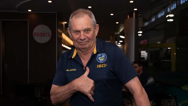 Lifelong Eels supporter Wynn Ford accidentally bumped into his club at the airport. Picture: Pema Tamang Pakhrin