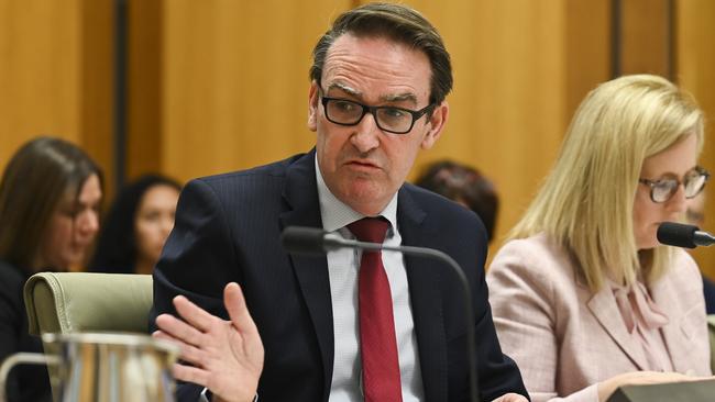 Treasury Secretary Steven Kennedy appears before the Economics Legislation Committee Senate Estimates at Parliament House in Canberra. Picture: NCA NewsWire / Martin Ollman