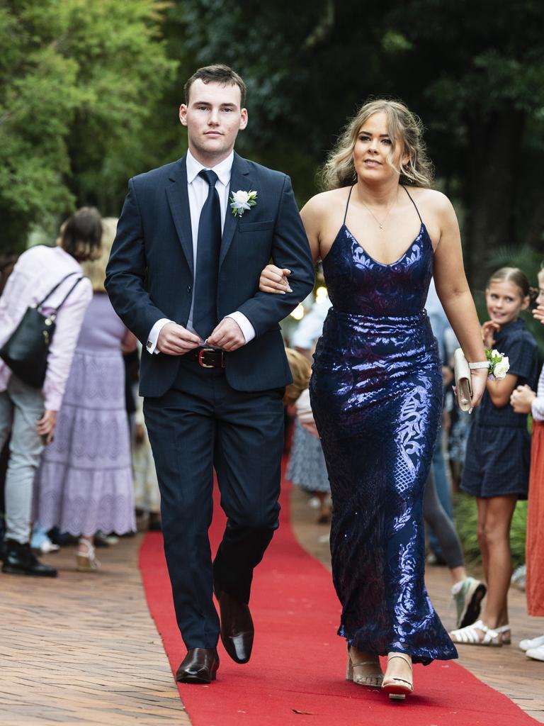 Celine Thomas and Darcy Hamilton at Fairholme College formal, Wednesday, March 29, 2023. Picture: Kevin Farmer